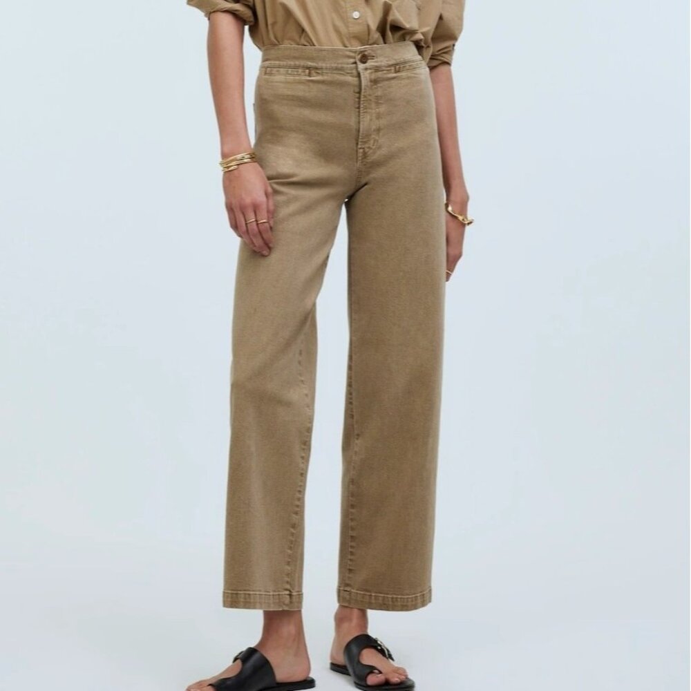 Madewell Wide Leg Pants in Khaki